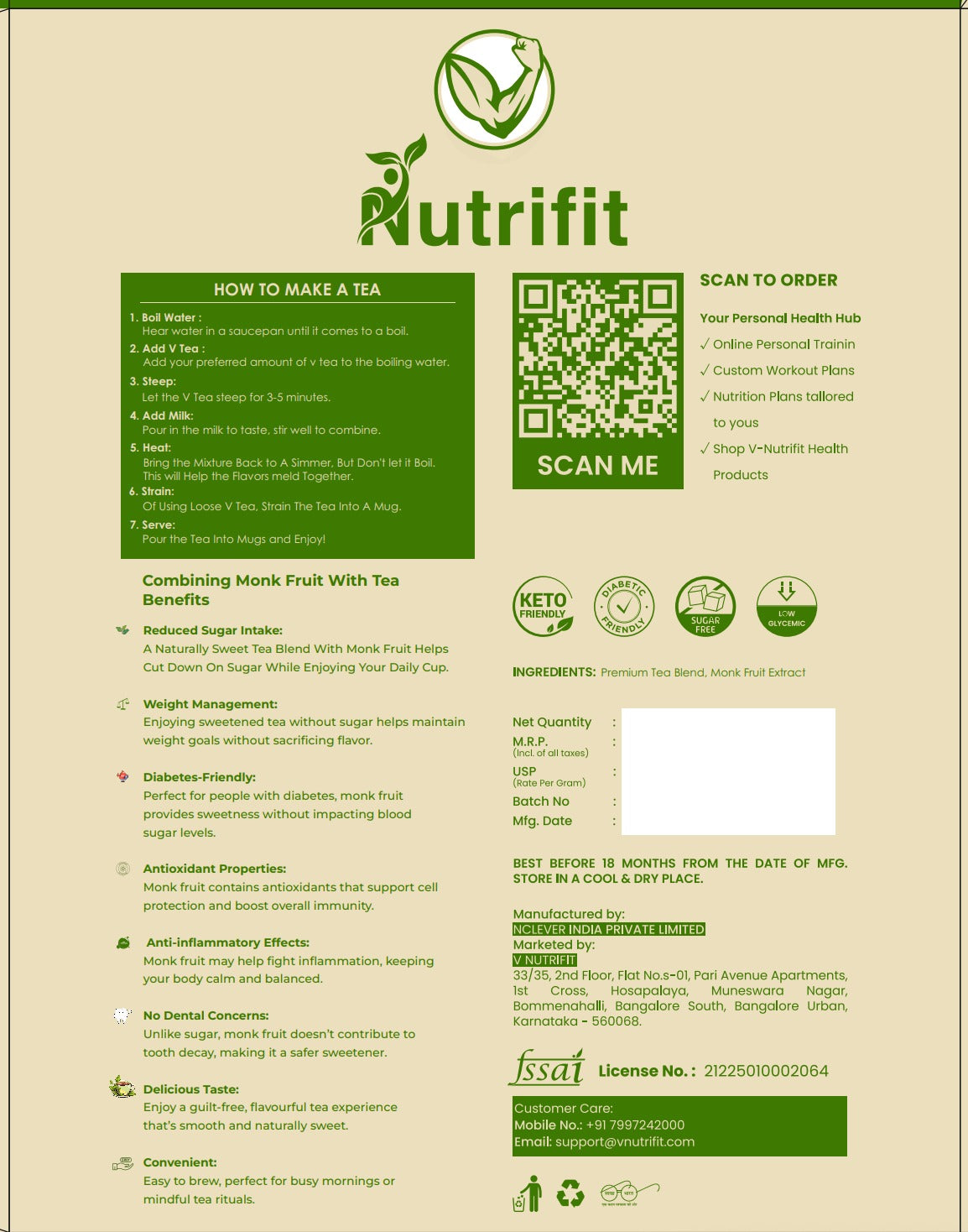 V-NUTRIFIT's TEA